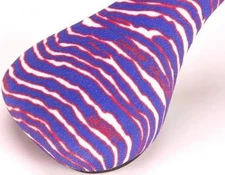 Merrit Crumlish Striped Stealth Pivotal Mid Padded BMX Seat Brand New Red Blue