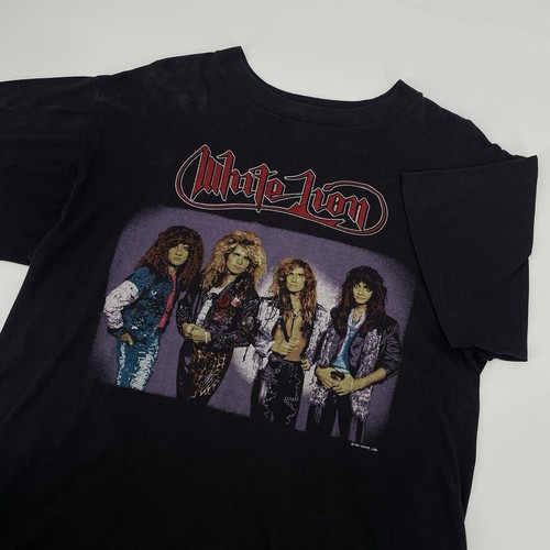 Vtg 1988 White Lion Rock N Roar Tour Shirt Single Stitch Double Sided Band Tee - Picture 4 of 15
