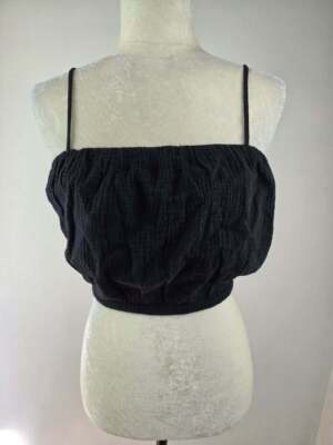 NWT! EXPRESS Size Large Women's Black Crop Tank Top