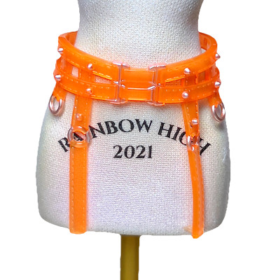 Rainbow High Michelle St Charles Doll Outfit Orange Silver Harness Strap Belt