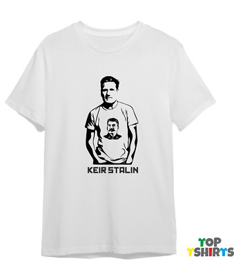 Keir Starmer Stalin lustiger Witz Arbeit politisches T-Shirt Kommunistischer Kommunismus Top
