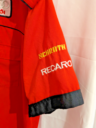 Audi Vintage World Rally Car WRC Mechanics Pit Crew Shirt BBS Recaro Men's XL - Picture 8 of 13