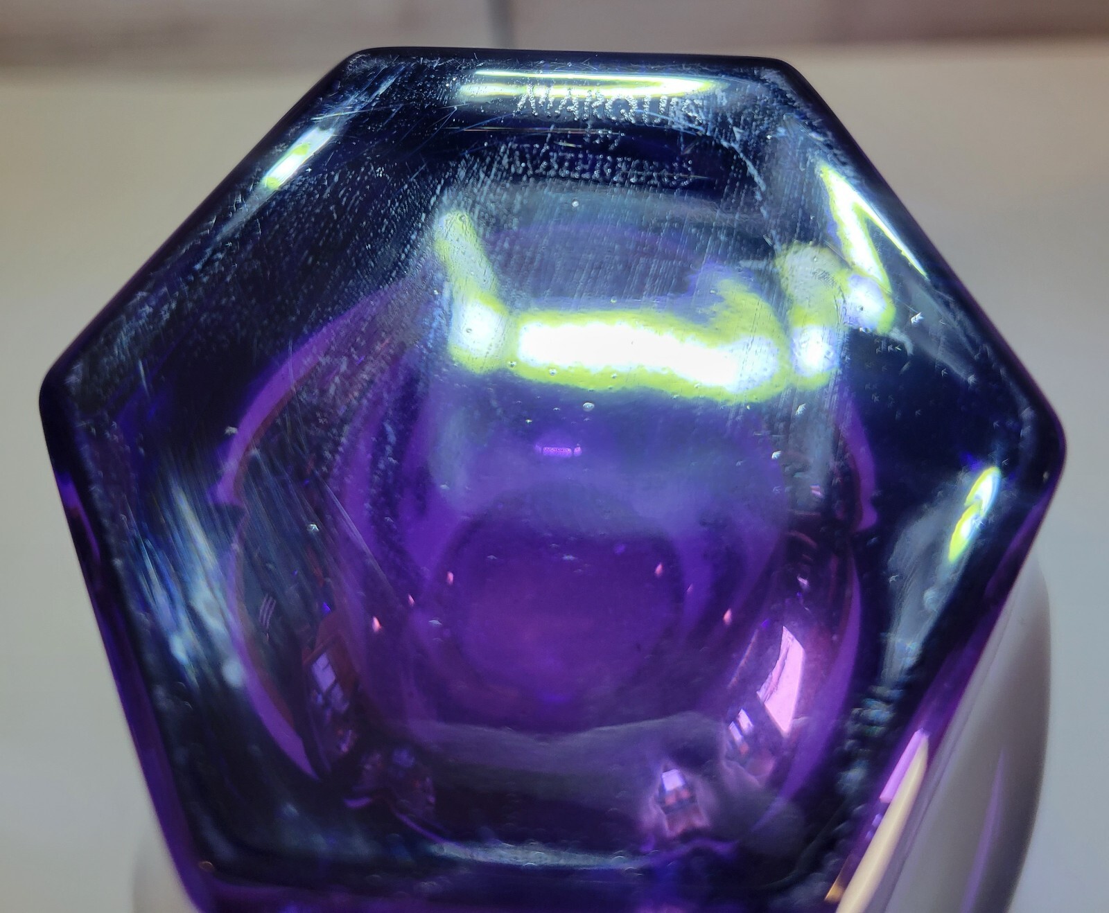 WATERFORD Marquis SWEET MEMORIES PURPLE Vase 6.5" Signed Discontinued