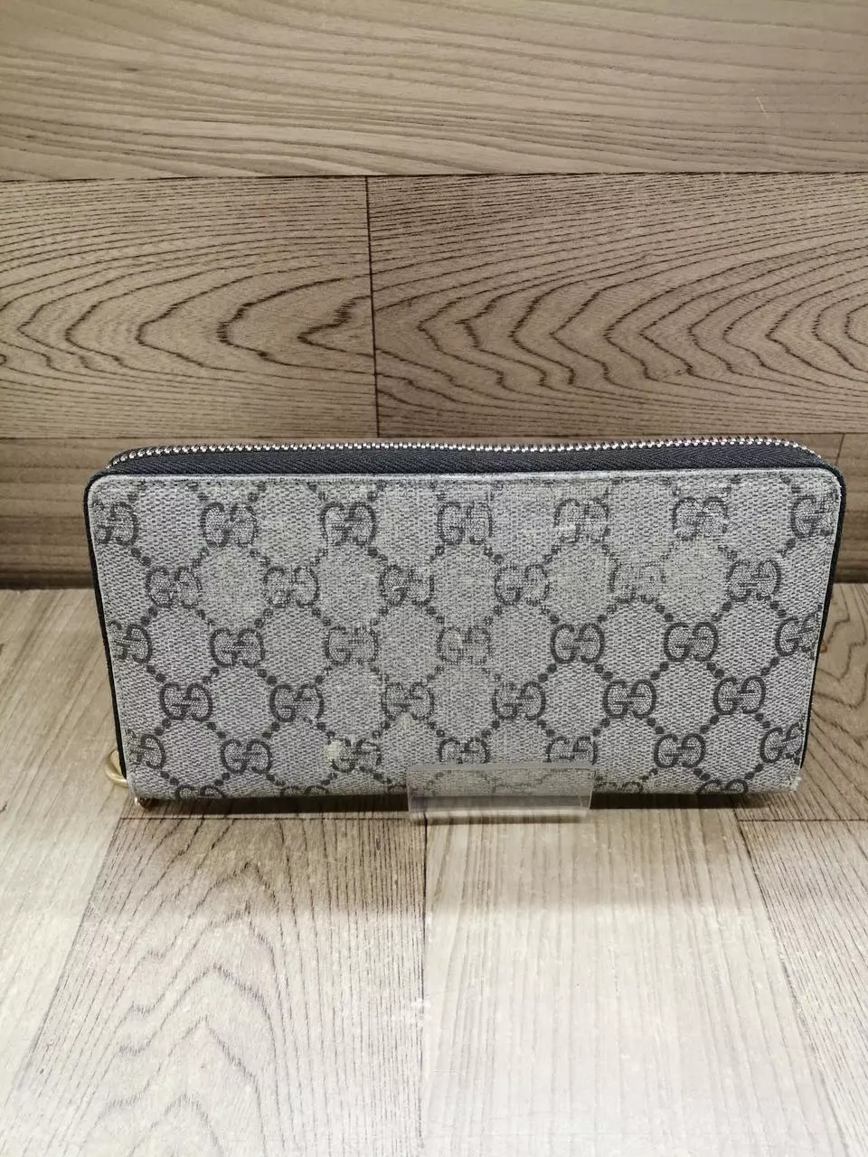 Portefeuille long GUCCI authentique GG Supreme zippé beige motif GG L19 cm x H10 cm