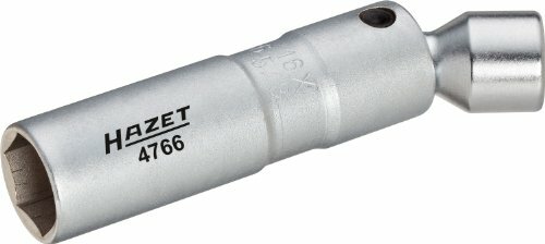 Hazet 4766 Chiave per Candele di Accensione, Argento, Attacco Quadro, Cavo, 10 m