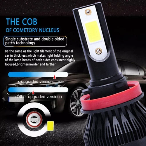 LED Headlight Hi/Low Kit Fog Light 6x For Ford EcoSport 2018-2020 Edge 2007-2010 - Image 4 of 4