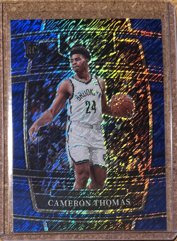 Cameron Cam Thomas 2021-22 Select Blue Shimmer Prizm Rookie Concourse RC #21 SP
