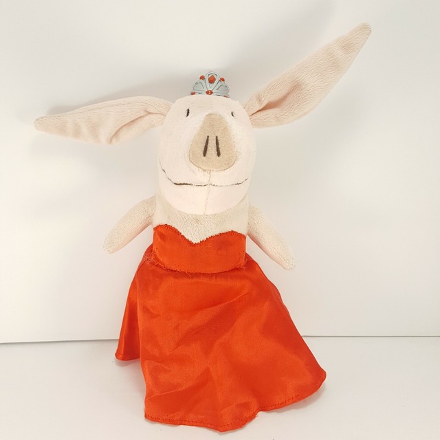 Olivia the Pig Plush Fancy Red Satin Dress And Tiara Spin Master