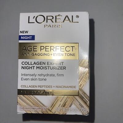L'Oreal Paris Age Perfect Anti-Sagging Collagen Expert Night Moisturizer, 2.5oz