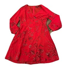 Madewell Womens Hazelwood Wrap Front Dress Size 6 Red Windswept Floral