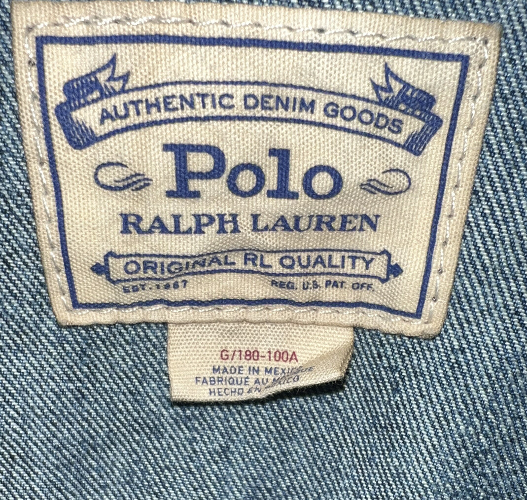 POLO アメリカ国旗プリント　デニムリュック　ヴィンテージ Polo デニムリュック アメリカ国旗プリント 昭和レトロ ヴィンテージ