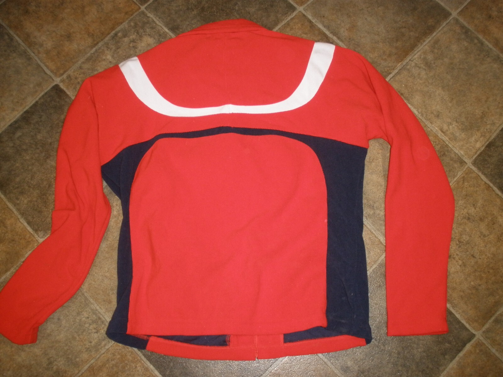 RARE US Open Fila Zip Front Sweatshirt Woman's Large Red Soft (30) image 2