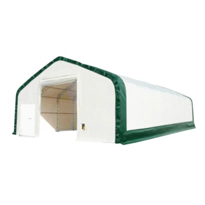 W30'xL80'xH20' Double Truss Storage Shelter 22OZ PVC Canvas Building Shelter
