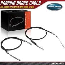 2x Rear Left & Right Parking Brake Cable for Chevrolet Blazer GMC Jimmy V6 4.3L