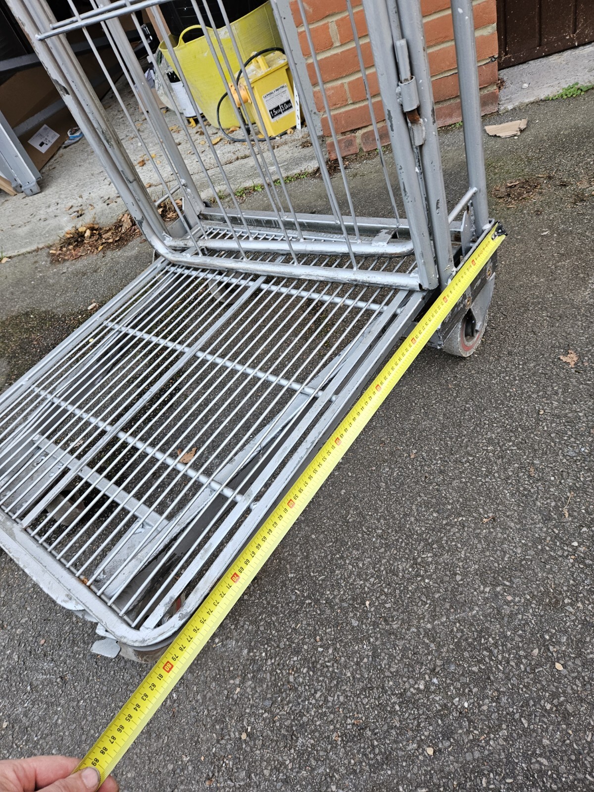 Heavy Duty 3sided roll cage with wheels Warehouse Trolley Stillage