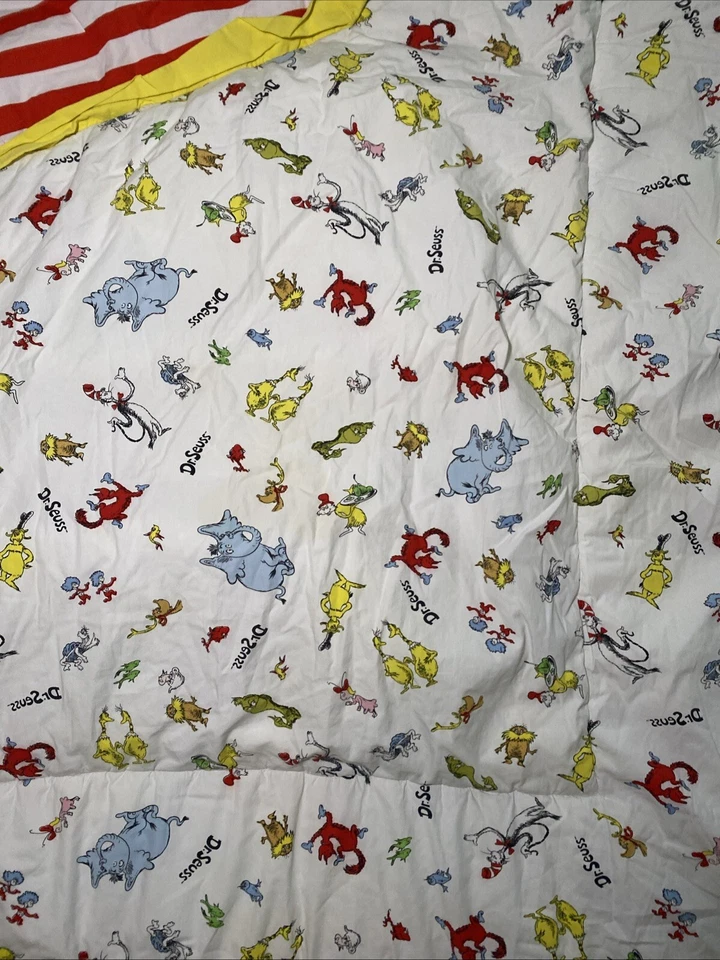 Edredom Terra Sutta Dr Seuss berço cobertor colcha listra macio amoroso 36"x43" - Imagem 2 de 4