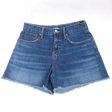 Old Navy Girl Denim Shorts 14 Blue Cut Off High Waist Jeans Adjustable Waist