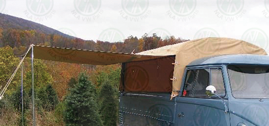 Heavy Duty Waterproof Side Canopy for VW T2 Bay Crew Cab Canvas 68
