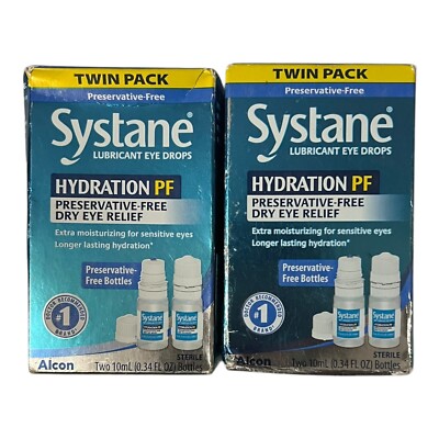 Systane HYDRATION PF Lubricant Eye Drops   Total 4 Bottles EXP 2027+ NEW SEALED