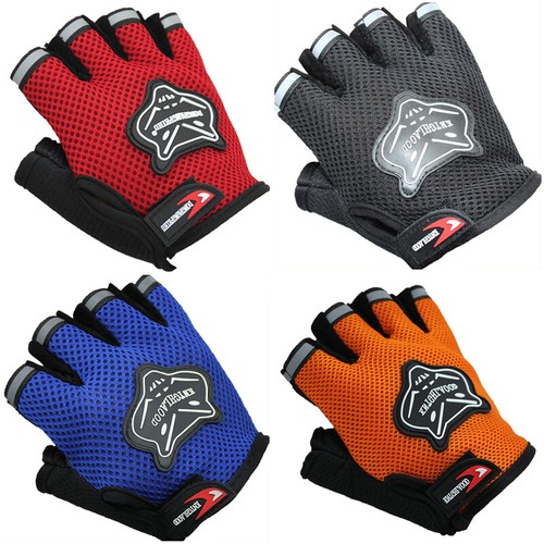 Children Kids Cycling Half Finger Gloves Boys Girls Fingerless Outdoor Sports - Picture 2 of 16