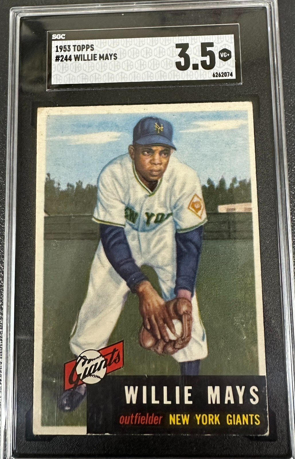 1953 Topps Willie Mays #244 SGC 3.5 Clean Card