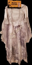 NEW GIRLS MUMMY HALLOWEEN COSTUME w HOOD SIZE M medium 6-8