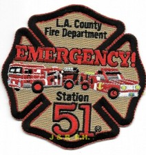 Los Angeles County Station-51, CA "EMERGENCY"  (4" x 4" size) fire patch