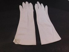 HANSEN LADIES WHITE NYLASUEDE DRESS GLOVES UNLINED SIZE 6.5