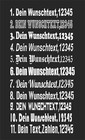 WUNSCHTEXT 20 cm Breit , Aufkleber , Auto , Name 