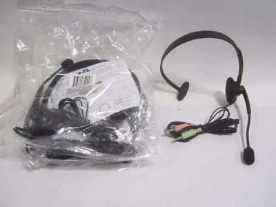 Free Ship, (4) Cyber Acoustics AC-100 Mono Speech Headset Boom Mic 3.5MM Plug 