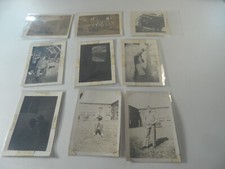 2F6 Vintage estate photo lot of 9 photos WWII US Military base airplane