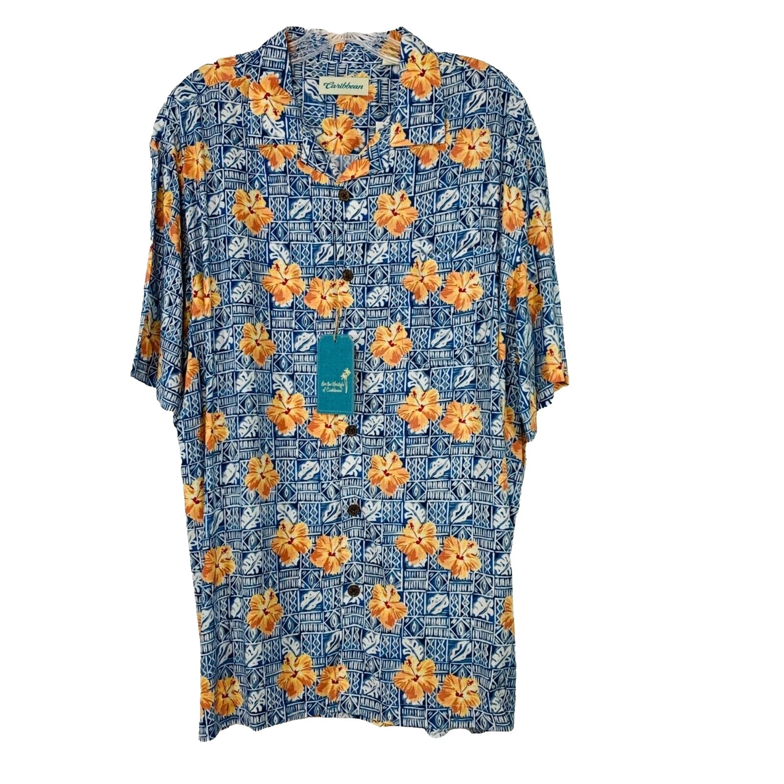 Camisas para hombre Caribbean Joe informales florales abotonadas
