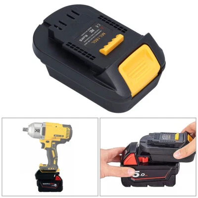For Milwaukee M18 18V to DeWalt 18/20V MIL18DL Lithium Battery Adapter Converter