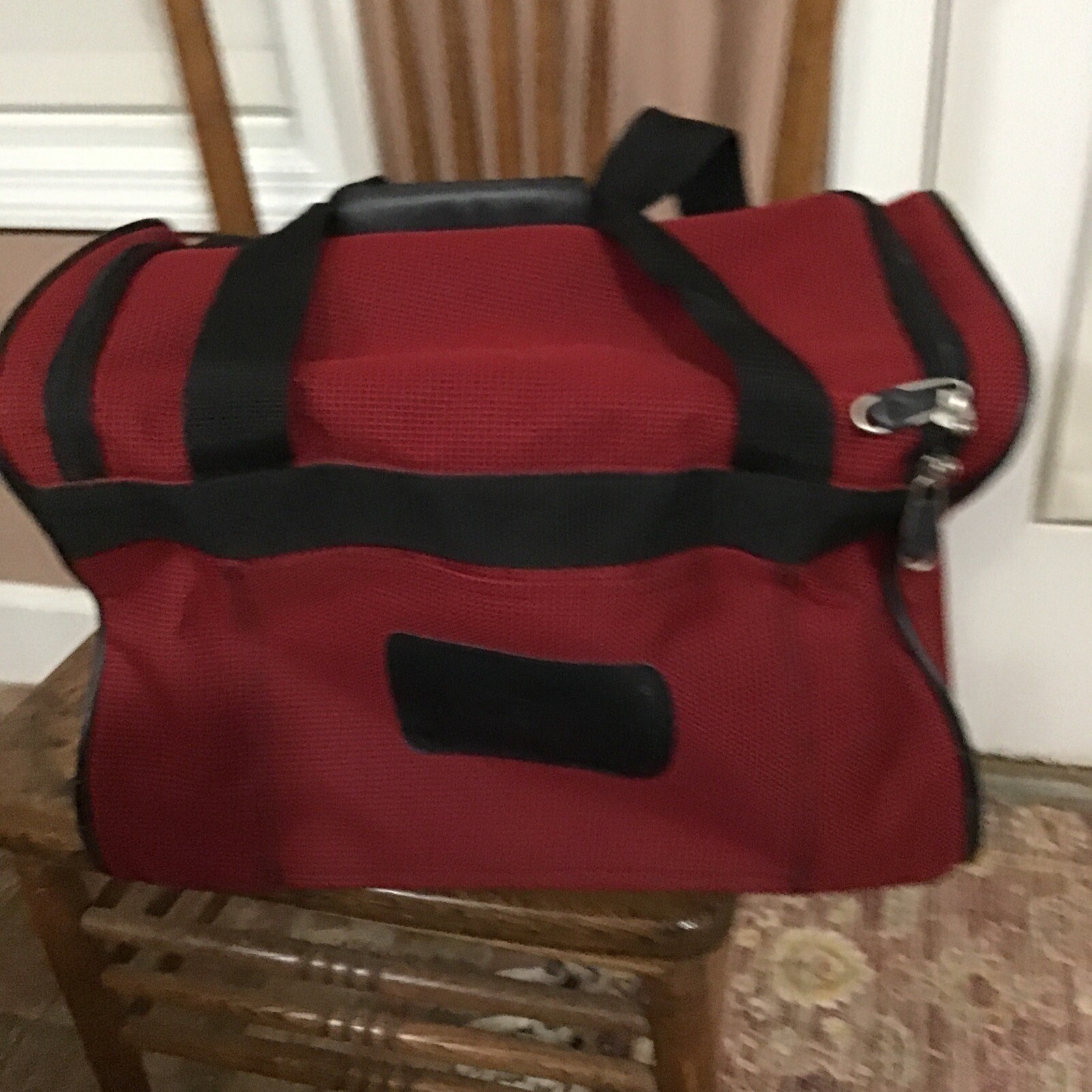Carry On Luggage Samsonite  Red Canvas-image