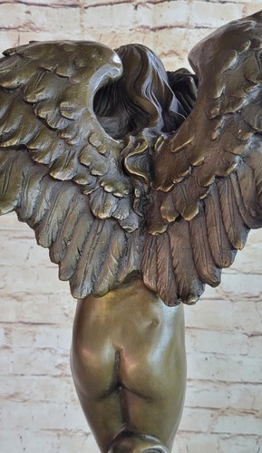 Descending Night by Adolph Weinman Bronze Nude Angel Statue Sculpture Figure 27" - Picture 9 of 10