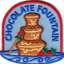 FUENTE DE CHOCOLATE Hierro Sobre Parche Postres Golosinas