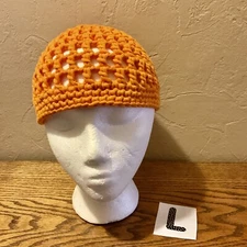 Adult Teens Unisex   Summer Crochet Beanie  Handmade USA  Openwork Lightweight