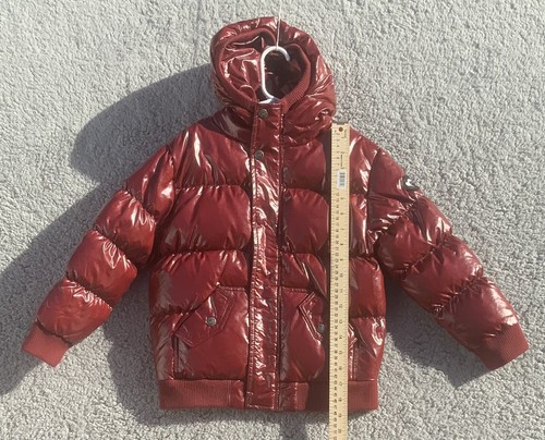 Appaman Puffy Coat Down Puffer Jacket Hooded Glitter Sparkle Royalre Red- SZ 6 - Picture 9 of 10