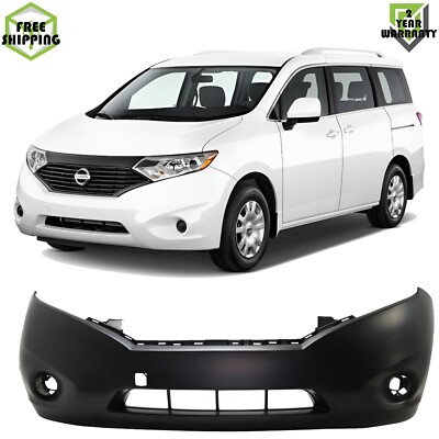 Front Bumper Cover Primed Plastic For 2011-2017 Nissan Quest