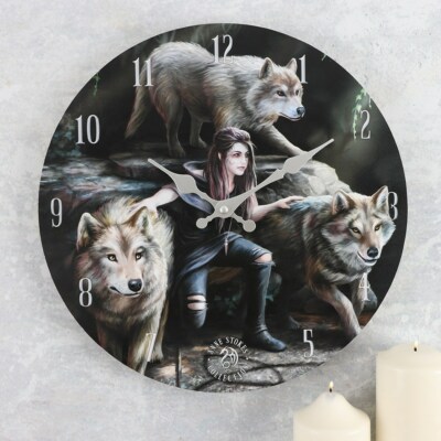 Anne Stokes Gothic Stil Runde Wanduhr Dekor Wandkunst Fantasie KUNST 34cm Geschenk