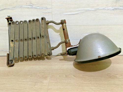 Lampe accordéon à ciseaux industriels vintage très rare modèle URSS pour réparation. - Photo 1/15