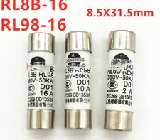  20pc ceramic fuse tube fuse 1A2A3A4A5A6A8A10A16 NEW RL98 RL8B-16 8.5x31.5mm 