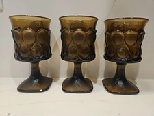 Vintage Noritake Spotlight Ice Tea Glasses 6" Walnut Brown Set of 4- Heavy