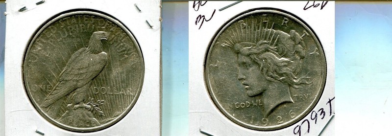 1926 D PEACE SILVER DOLLAR AU BU 9793T