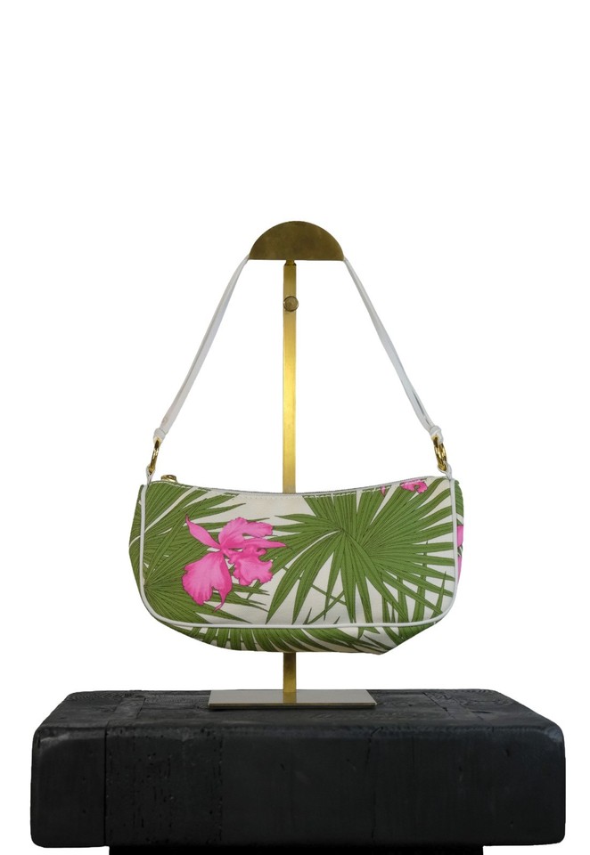 CELINE Floral Print Shoulder Bag