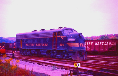 DUPLICATE SLIDE WESTERN MARYLAND F-7 #234 DICKERSON RUN, PA 12. OKTOBER 1968