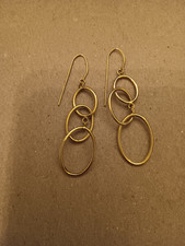14 kt Gold 3 hoop lightweight earrings