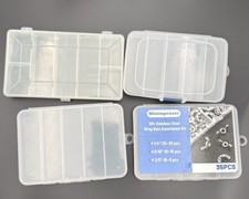 Lot Of 4 Clear Plastic Storage Container Organizers Craft/Nail/Screw/Jewelry Box