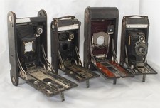 Lot of 4 Antique Eastman Kodak Folding Cameras for Parts