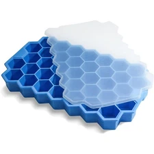 Silicone Ice Cube Trays with Lids 37 Grid Small Ice Cube s Easy Release